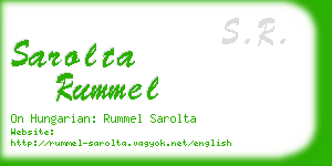 sarolta rummel business card